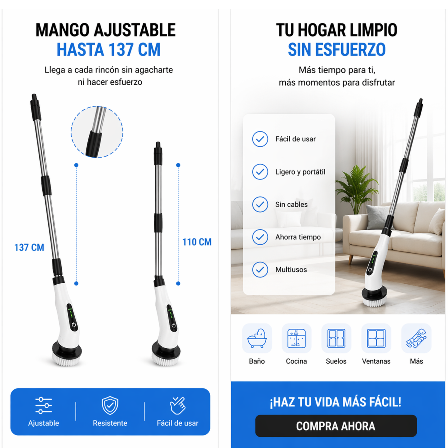 Limpieza profunda sin esfuerzo en minutos